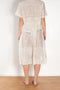 The Ada Skirt by SS Daley is a knee length pleated skirt in a cotton voile with a delicate embroidered print
