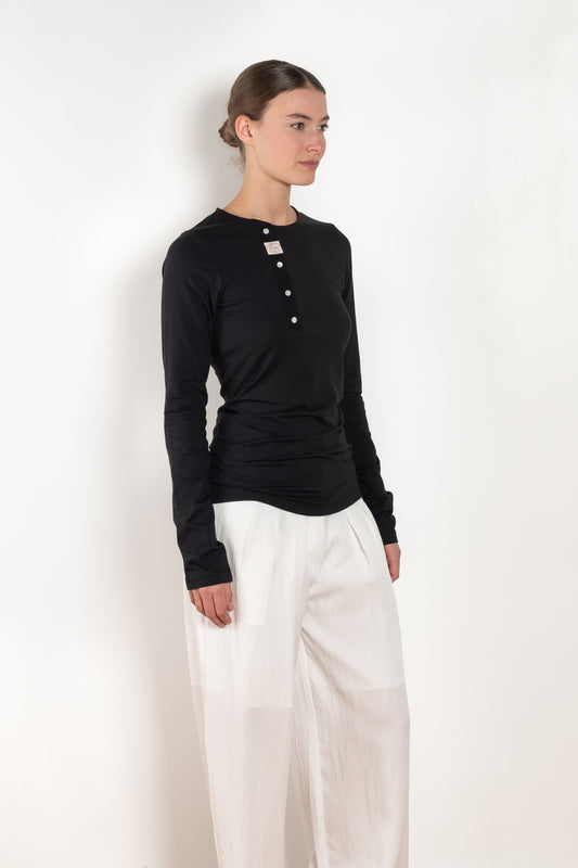 The Aker Tshirt by SS Daley is a soft long sleeved top with an asymmetrical collar detail