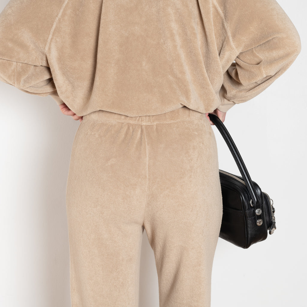The Tosk Pants by Suzie Kondi is a harem inspired trouser in terry