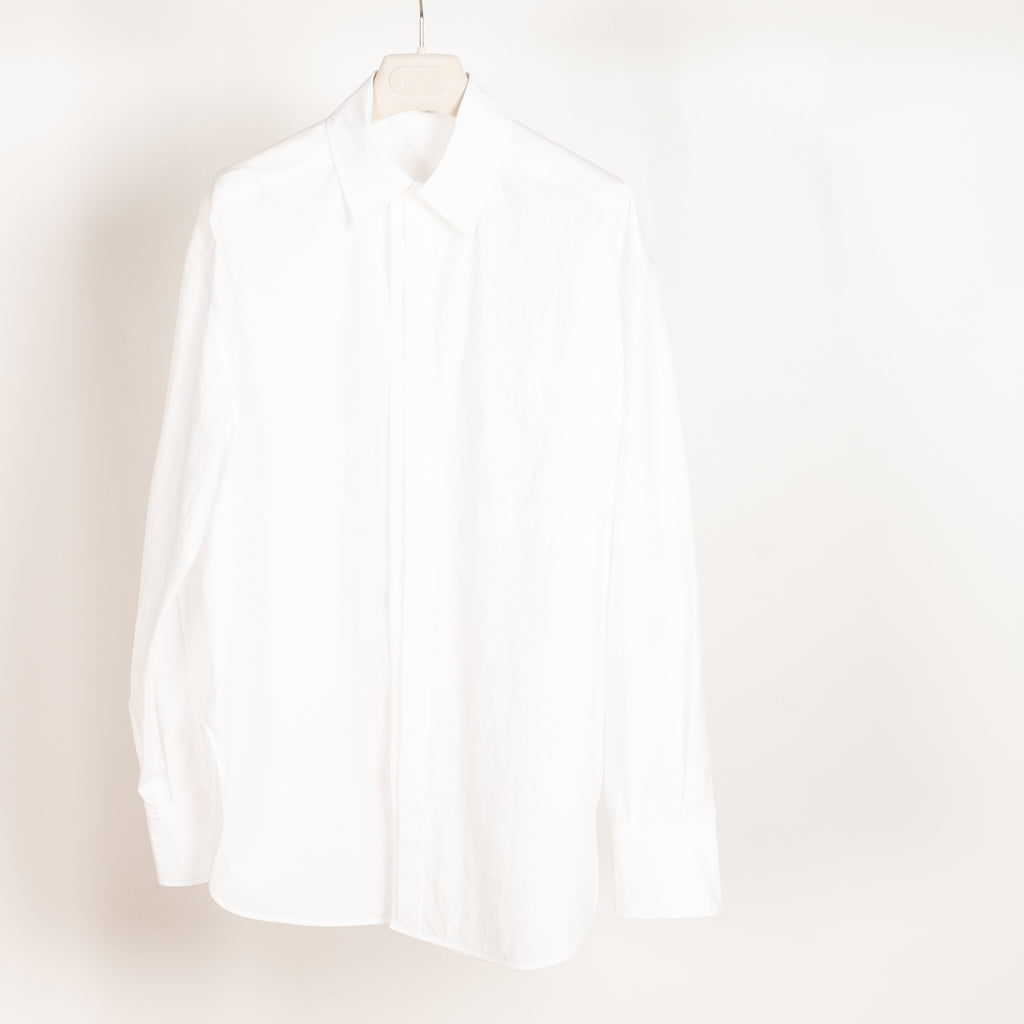 white cotton shirt gauchere 