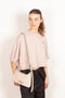 The Face Logo Tee 152 by Acne Studios is a boxy Tee in dusty pink with a small Face Logo Patch