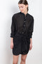 The Arly Dress by Xirena is a tie-front mini shirtdress in a luxe cotton silk voile with a slight sheen