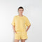 The Romeo Sweatshirt by Xirena is a soft fleece sweater with short sleeves in a slight cropped fit with a raw cut hem