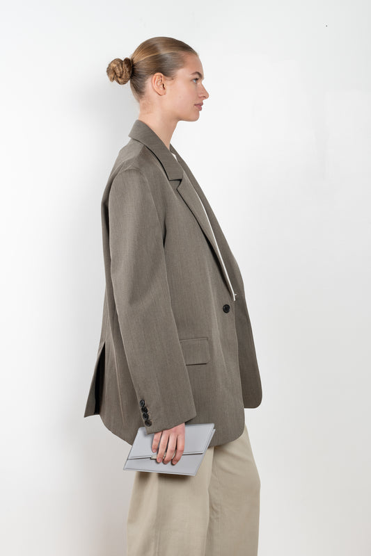 The Mens Blazer by 6397 is a signature blazer jacket, oversized and cool, cut in an heavy Italian wool twill