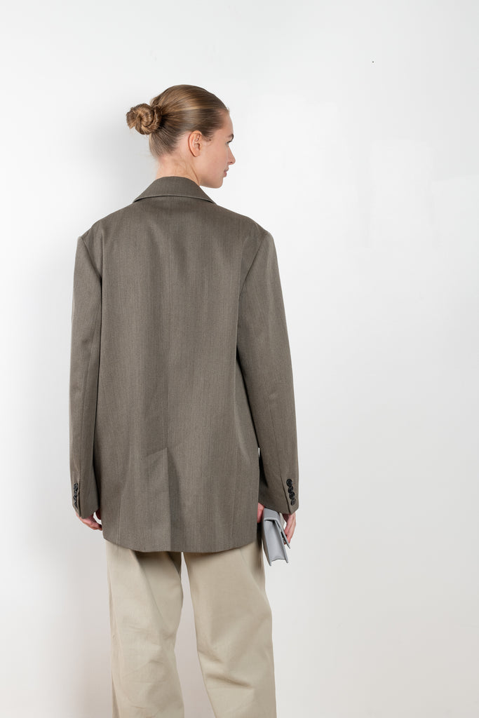 The Mens Blazer by 6397 is a signature blazer jacket, oversized and cool, cut in an heavy Italian wool twill