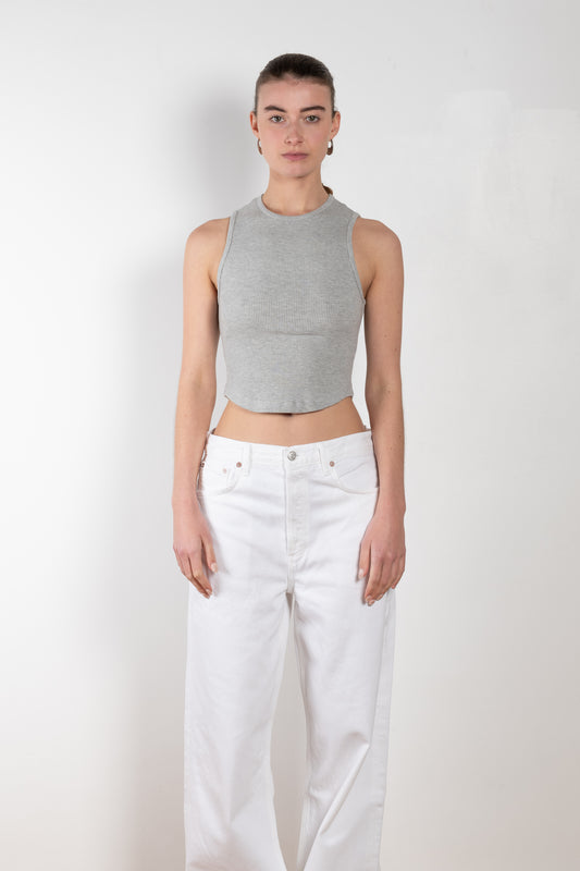 The Nova Tank Top by Agolde is made from a supportive yet breathable rib, with a curved, cropped hem, perfect for the warmer days