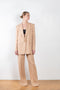 The Karla Pants by The Andamane is a high waist suiting trouser with a flattering straight leg in a summer blush