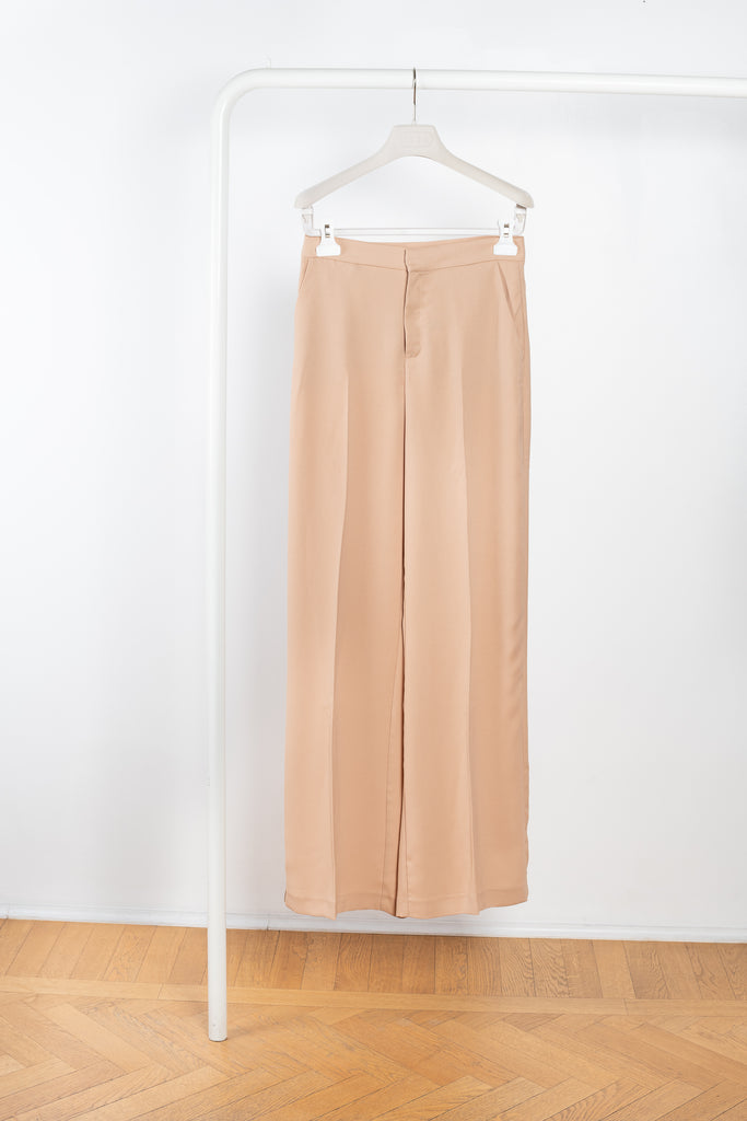 The Karla Pants by The Andamane is a high waist suiting trouser with a flattering straight leg in a summer blush