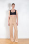 The Karla Pants by The Andamane is a high waist suiting trouser with a flattering straight leg in a summer blush