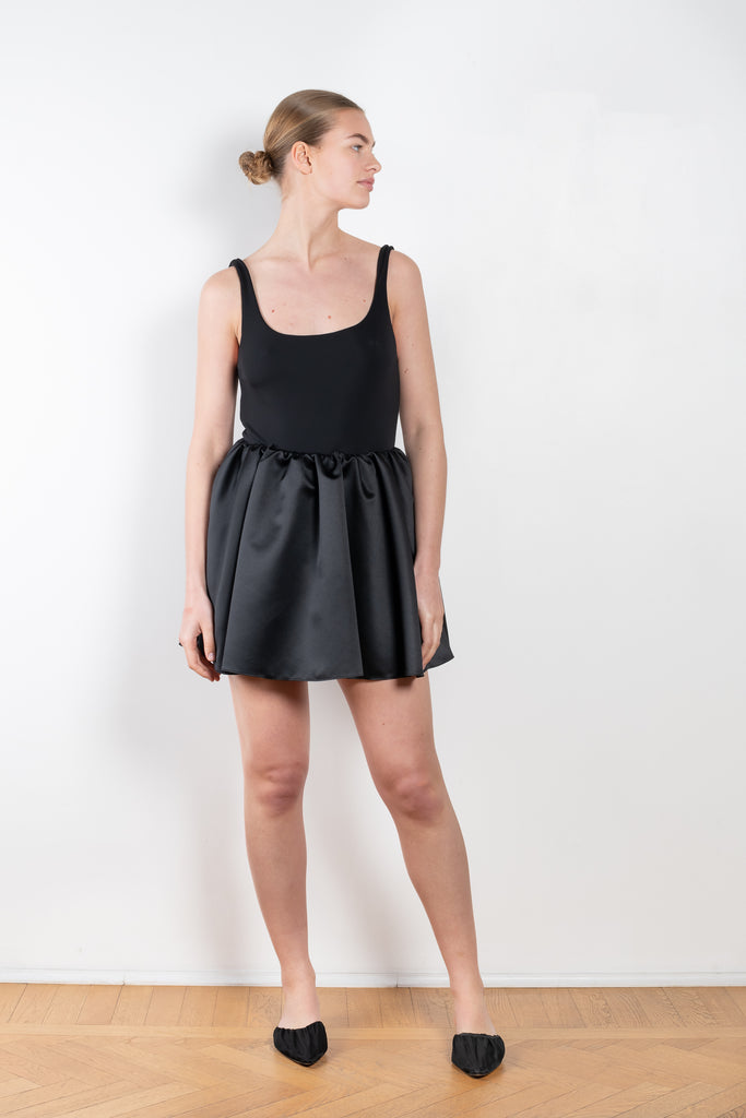 The Lola Dress by The Andamane is a ballerina inspired dress with a body upper and a flared mini skirt
