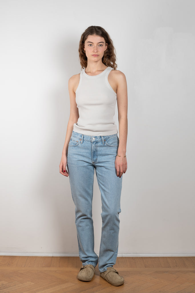 The Bailey Tank Top by Agolde is made from a ultra-soft heathered rib, it flatteringly hugs your frame with a scooped fit at the arm