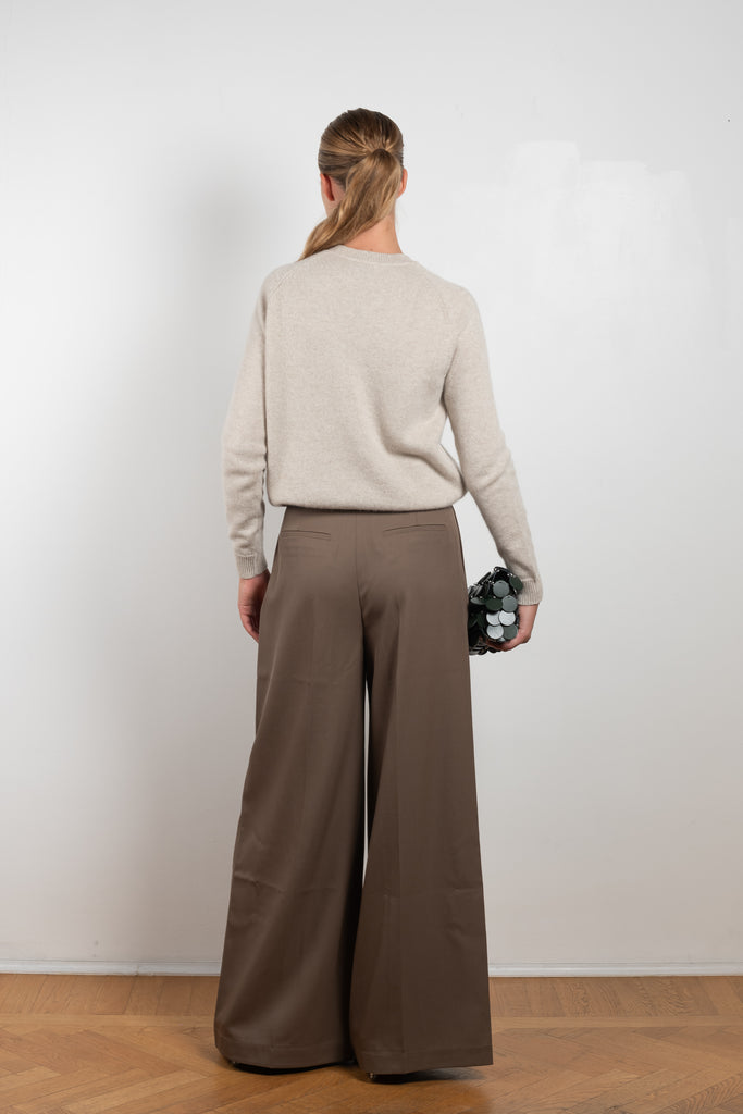 The Mila sweater by Alexandra Golovanoff is a signature round neck sweater with a boxy and effortless cut