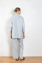 The Ole Shirt by Baserange is a blue striped summer shirt in organic cotton that can be worn as a set with matching pants
