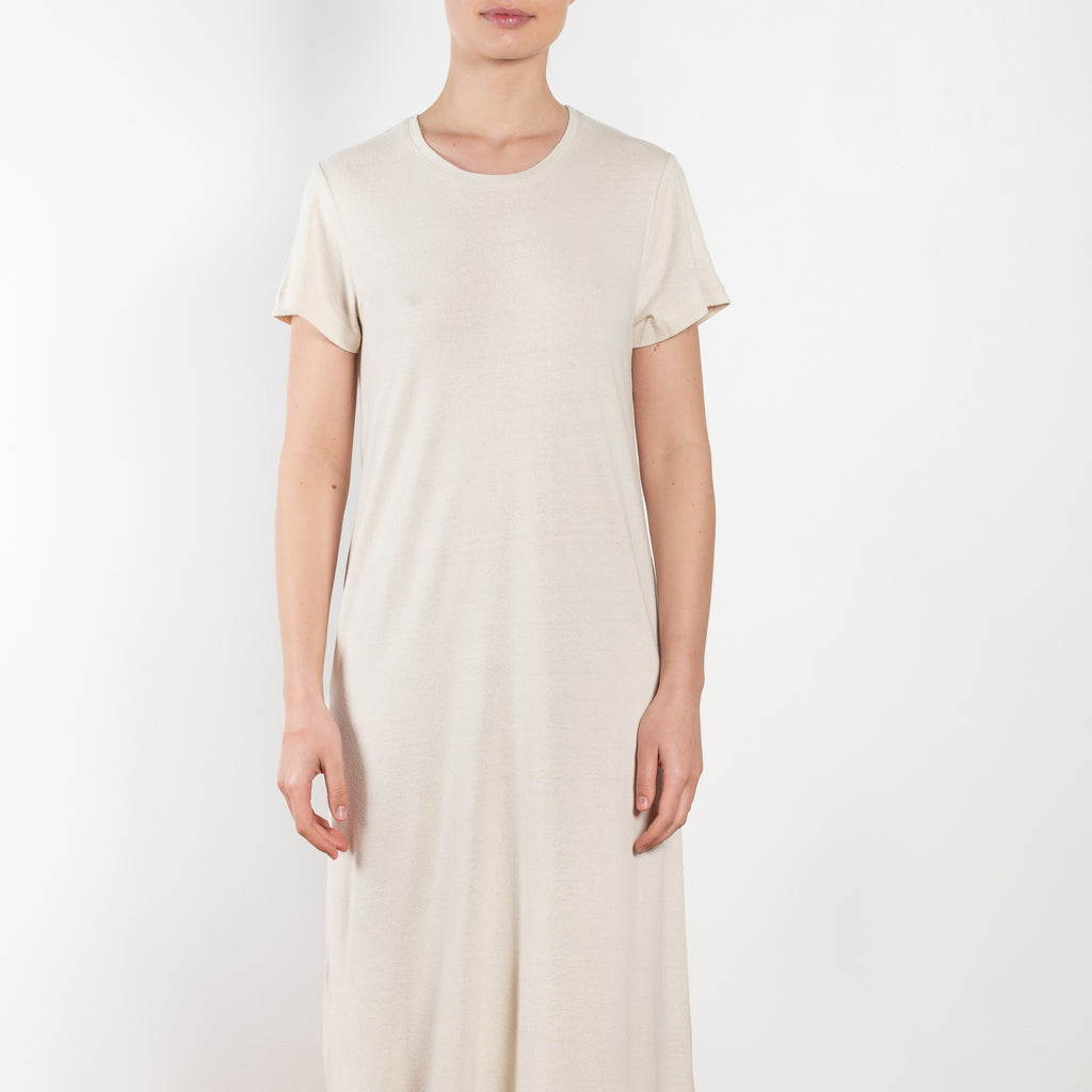 The Silk Tee Dress by Baserange is a natural undyed relaxed summer Dress in a flowy wild silk