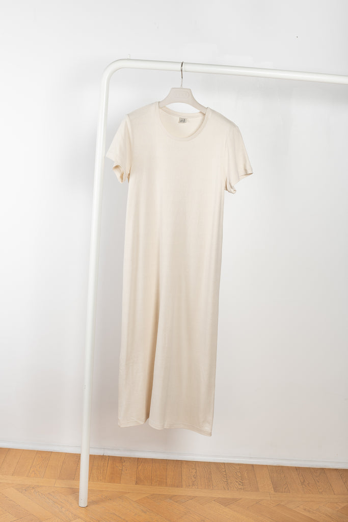 The Silk Tee Dress by Baserange is a natural undyed relaxed summer Dress in a flowy wild silk