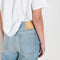 The Plein Relaxed Straight jeans by B SIDES  is a high waisted jeans with a relaxed straight leg in a light blue wash