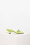 The Freddy Mules by By Far are squared toe mules in a soft and supple leather with a 5 cm curved heel