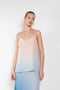 The Silk Top 0730 by GAUCHERE is a silk camisole with fine straps in a subtle  signature pastel tie-dye