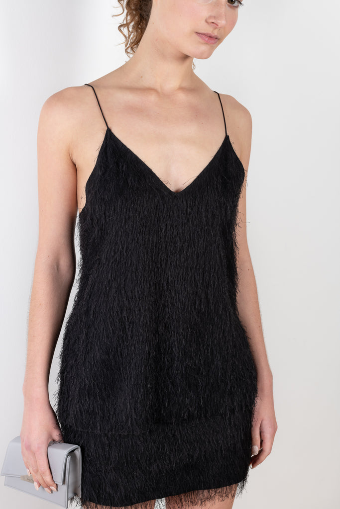 The Hairy Top 0739 by GAUCHERE is a black camisole with a delicate hairy look