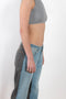 The Two Tone Jeans 3301 by Gauchere is a signature denim with a relaxed fit in a two tone medium blue and washed black