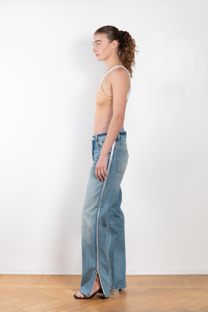 The Zipped Jeans 3302 by Gauchere is a signature denim with a relaxed fit and a full zipped side