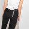 The Benefit Jeans in Black by Goldsign Denim is a high waisted straight leg jeans in a clean deep black wash