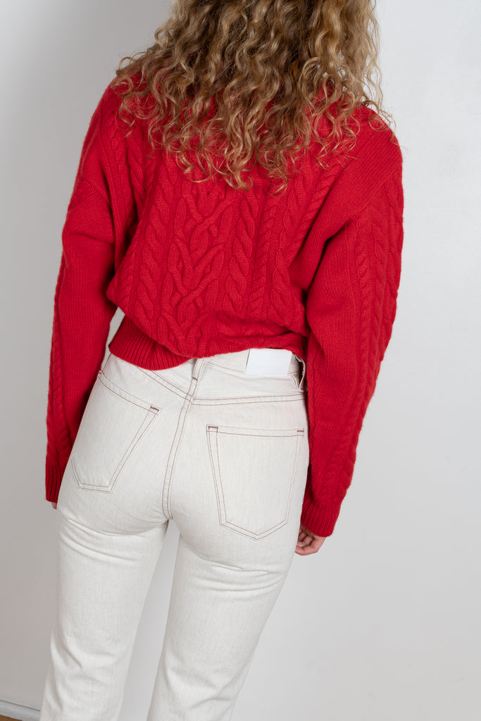 The Martin Jeans by Goldsign Denim is a high waisted straight leg jeans in Heather Grey