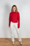 The Martin Jeans by Goldsign Denim is a high waisted straight leg jeans in Heather Grey