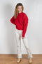 The Martin Jeans by Goldsign Denim is a high waisted straight leg jeans in Heather Grey