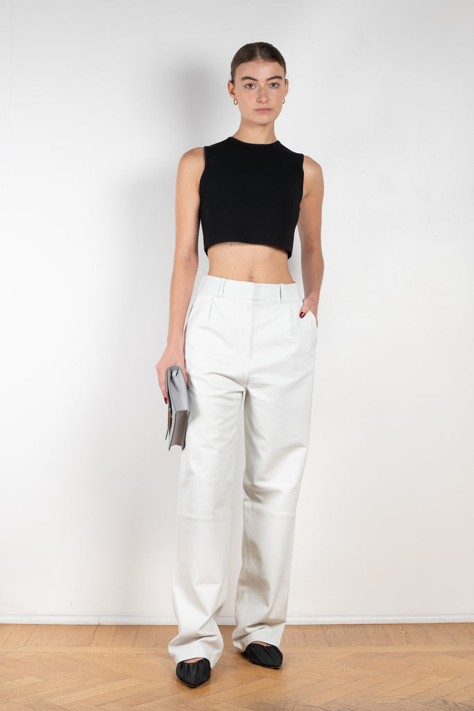 The RTW Leather Trousers by KASSL Editions are mid rise wide leg trousers made from soft nappa