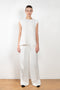 The Balsas Pants by Loulou Studio is a high waisted linen trouser with wide legs