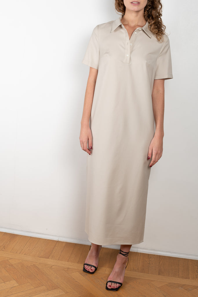 The Bira Dress by Loulou Studio is a short sleeved shirtdress in a lightweight summer wool
