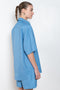 The Moheli Shirt by Loulou Studio is an oversized shirt with rounded hems in a viscose and linen blend twill