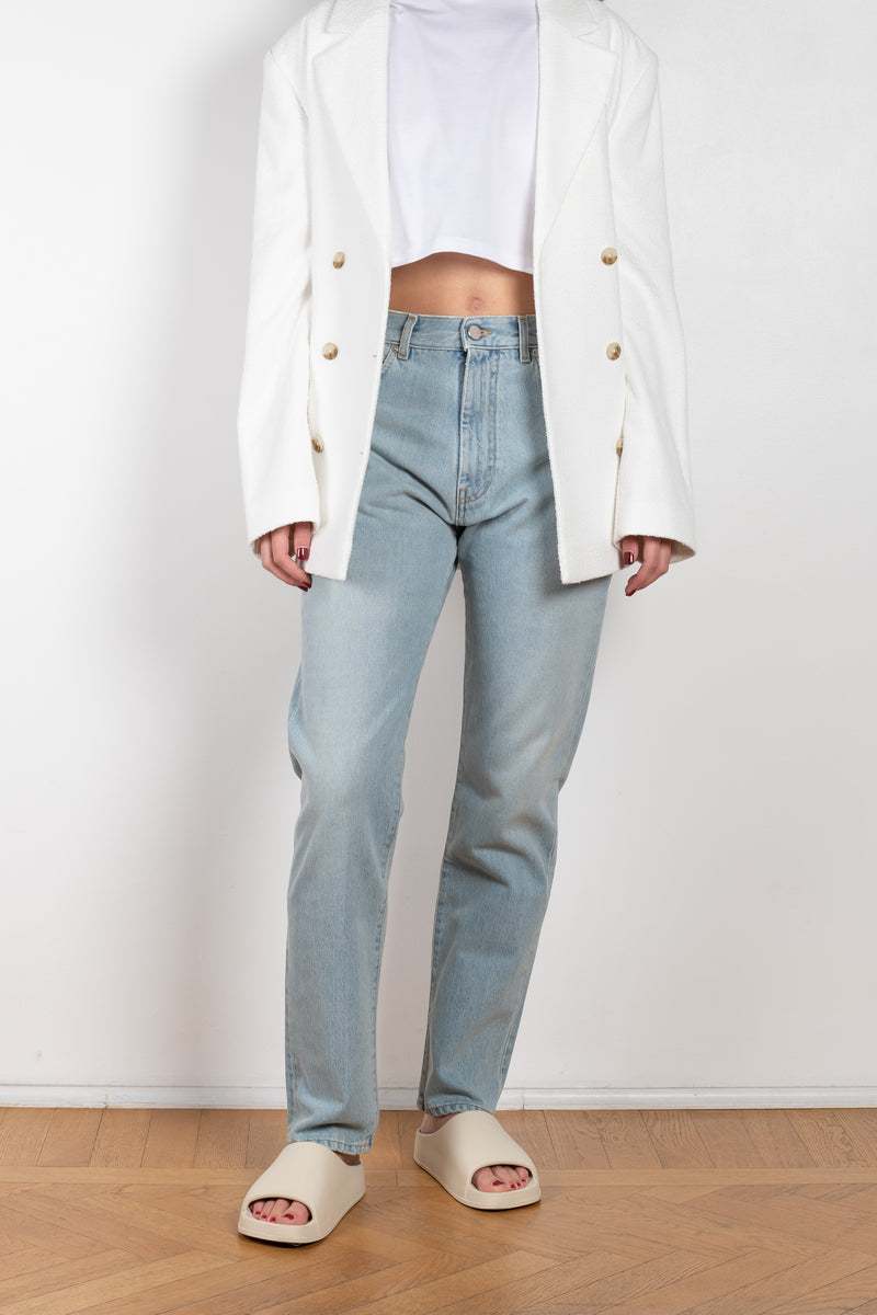 Jean Droit Femme Loulou Studio - Taille XS, Couleur Bleu Classique - En Coton, Occasion En Parfait état