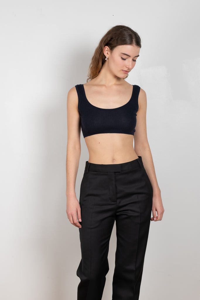 The Gianna Top by Lisa Yang is a bralette in a soft ribbed cashmere