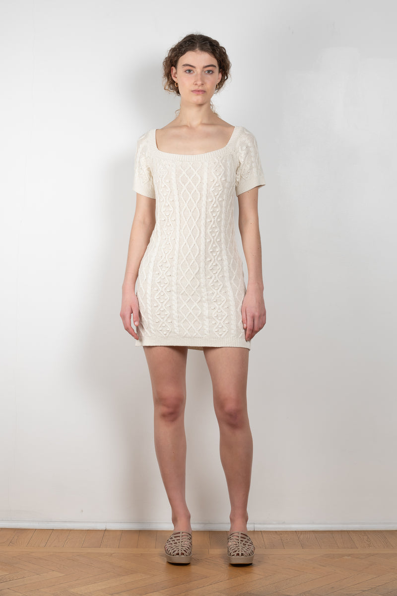 loulou studio asael knit dress Asael ribbed merino wool mini dress - camel