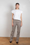 The Straight Check Pants 01by Magda Butrym is a wool and cotton blend straight legged trouser with a high rise