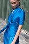 PACO RABANNE Blue Long Dress