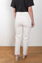The 70's Stove Pipe Jeans by Redone in color Vintage White is a signature high rise jeans with a straight ankle length leg