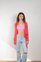 The Ava Bikini Top by Rejina Pyo in bright pink Sakura is a perfect layering piece for all your summer outfits