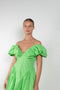 The Erin Dress by Rejina Pyo is an off-the-shoulder dress with puffed sleeves from this Fall's runway