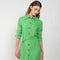 The Estelle Dress by Rejina Pyo is a fluid shirtdress with a relaxed drape and a detachable matching belt