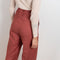 The Laila Trousers by Rejina Pyo are high waisted wide legged trousers with a custom double belt detail