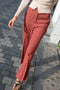 The Laila Trousers by Rejina Pyo are high waisted wide legged trousers with a custom double belt detail