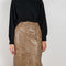 The Riley Skirt by Rejina Pyo is a high waisted pencil skirt with a front slit in a snakeskin faux leather